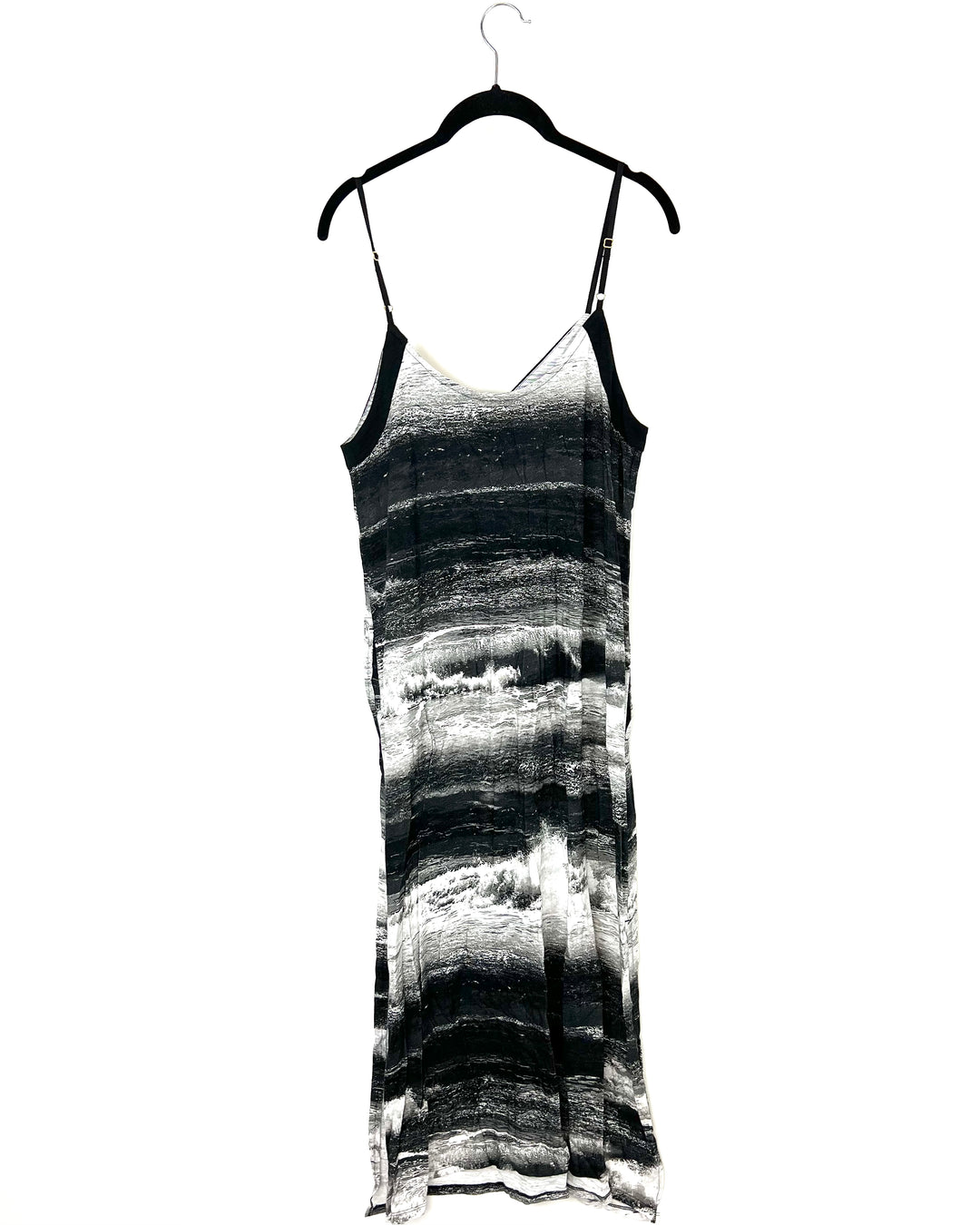 Black And White Printed Loungewear Dress - Small