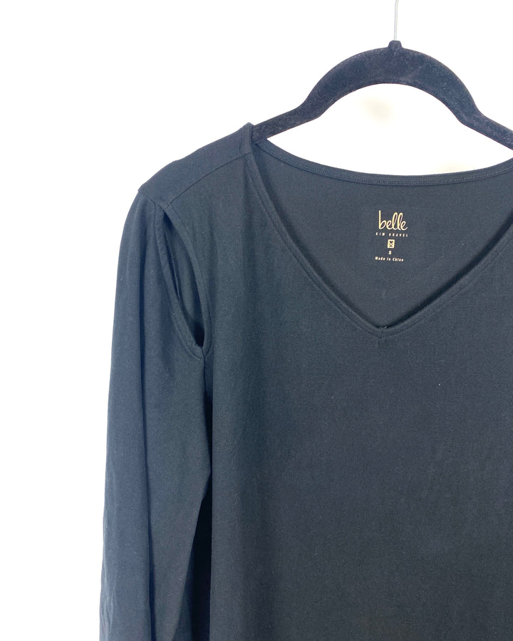 Black Crop Sleeve Top - Small/Medium