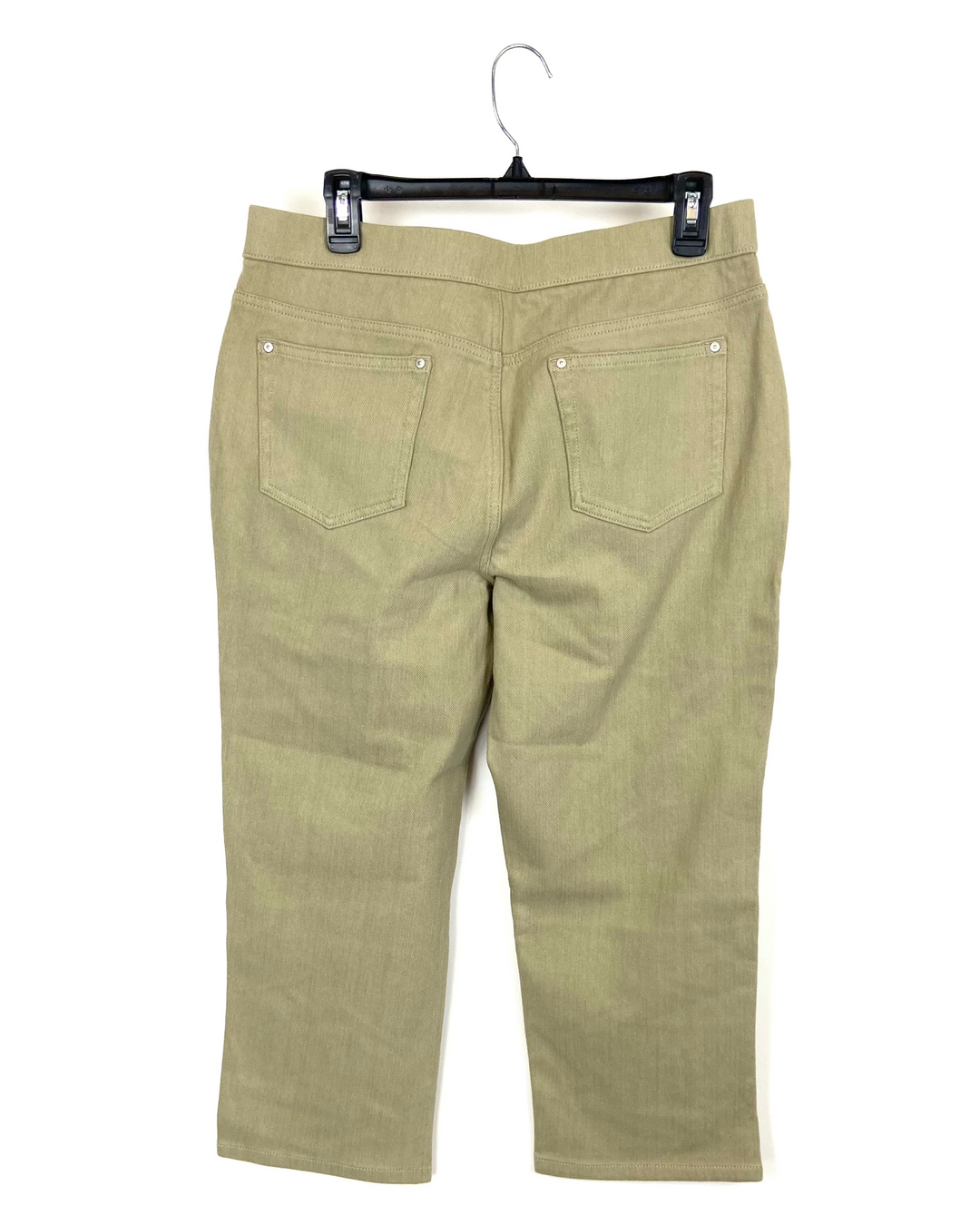 Beige Jeans with Floral Embroidery - Size 12/14