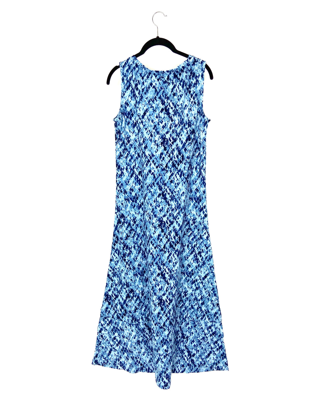 Abstract V-Neck Maxi Dress - 1X