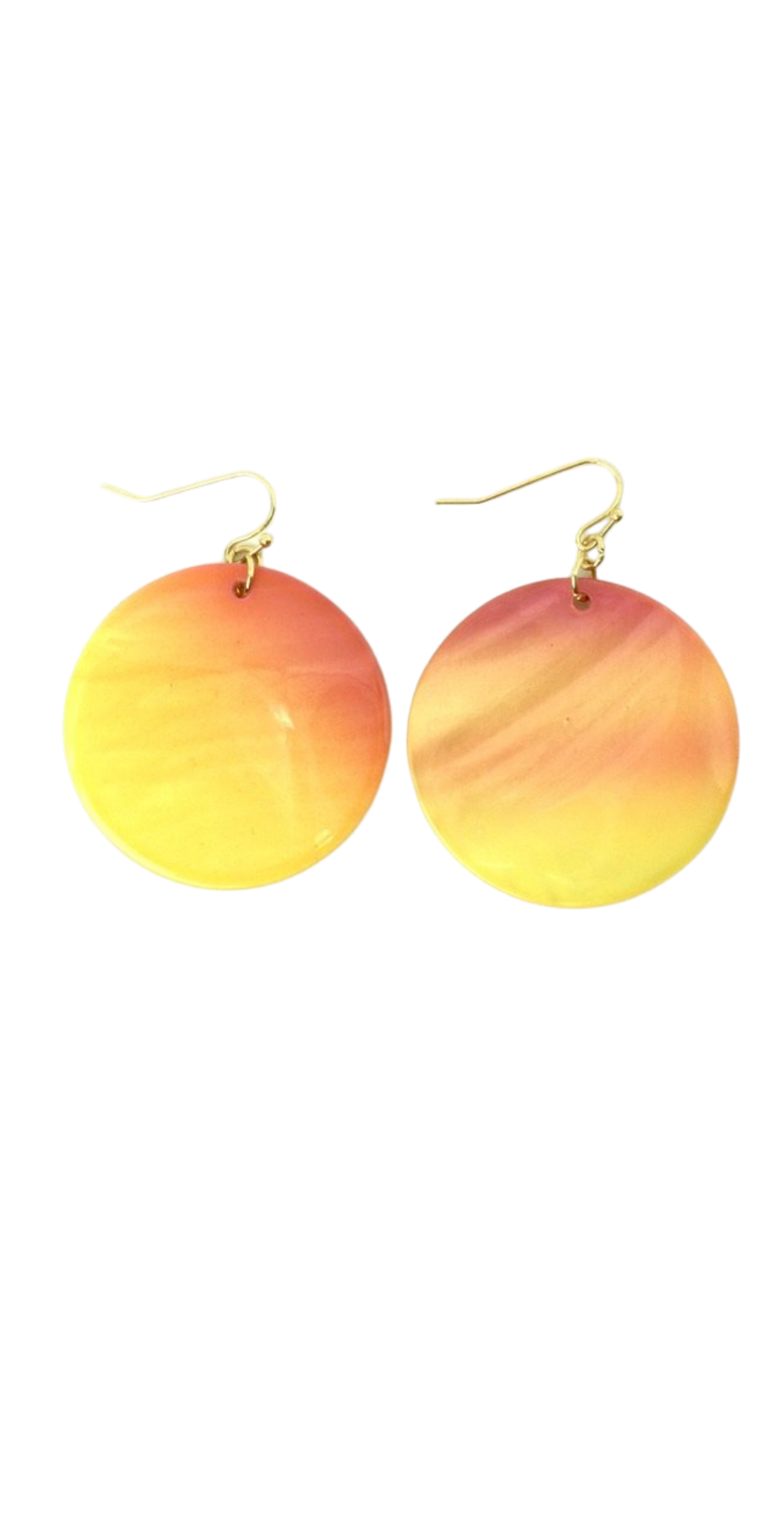 Gold Dangle Earrings with Ombre Circles - The Fashion Foundation - {{ discount designer}}
