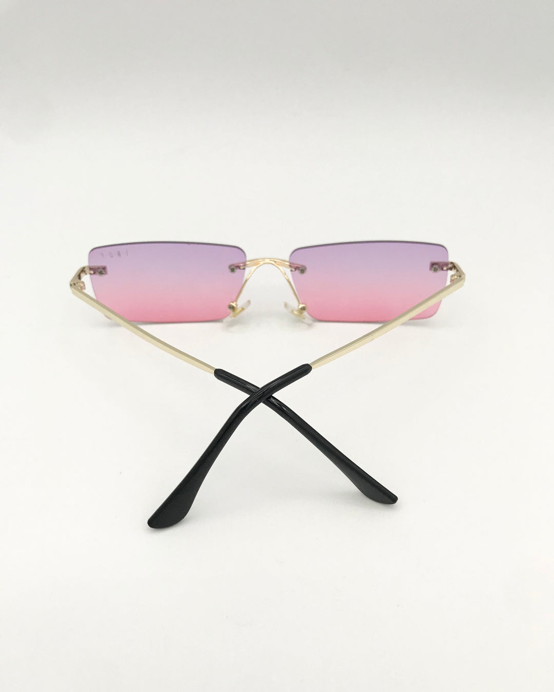 Pink, Purple and Gold Rectangular Sunglasses