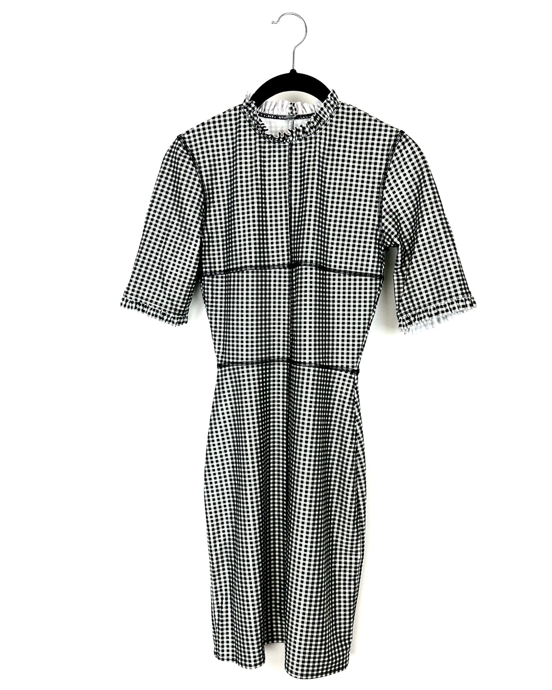 Black And White Checkered Cover Up Dress - Size 2-4