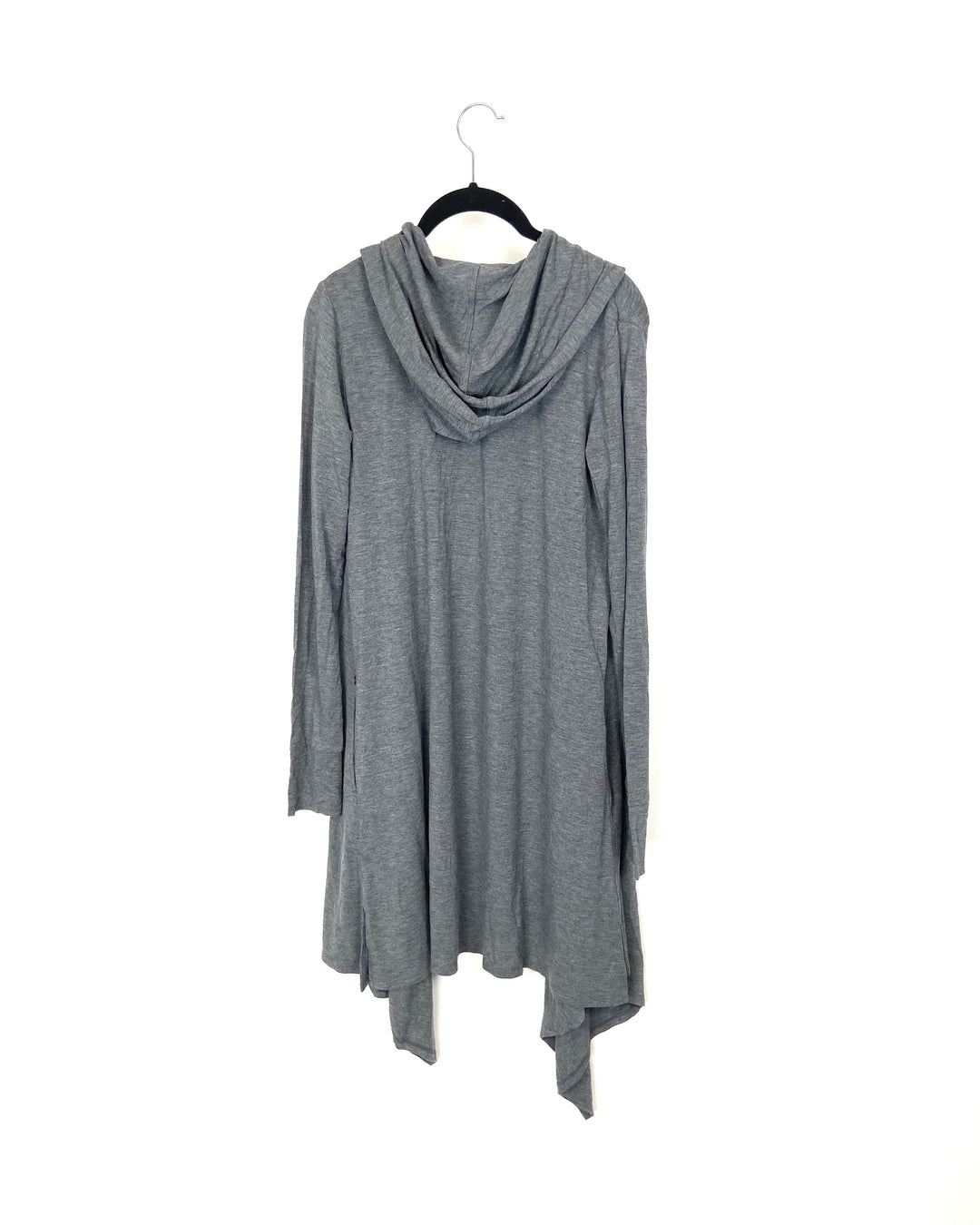 Gray Hooded Cardigan - Medium