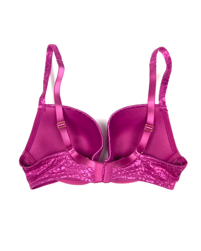Magenta Animal Printed Bra - 34D