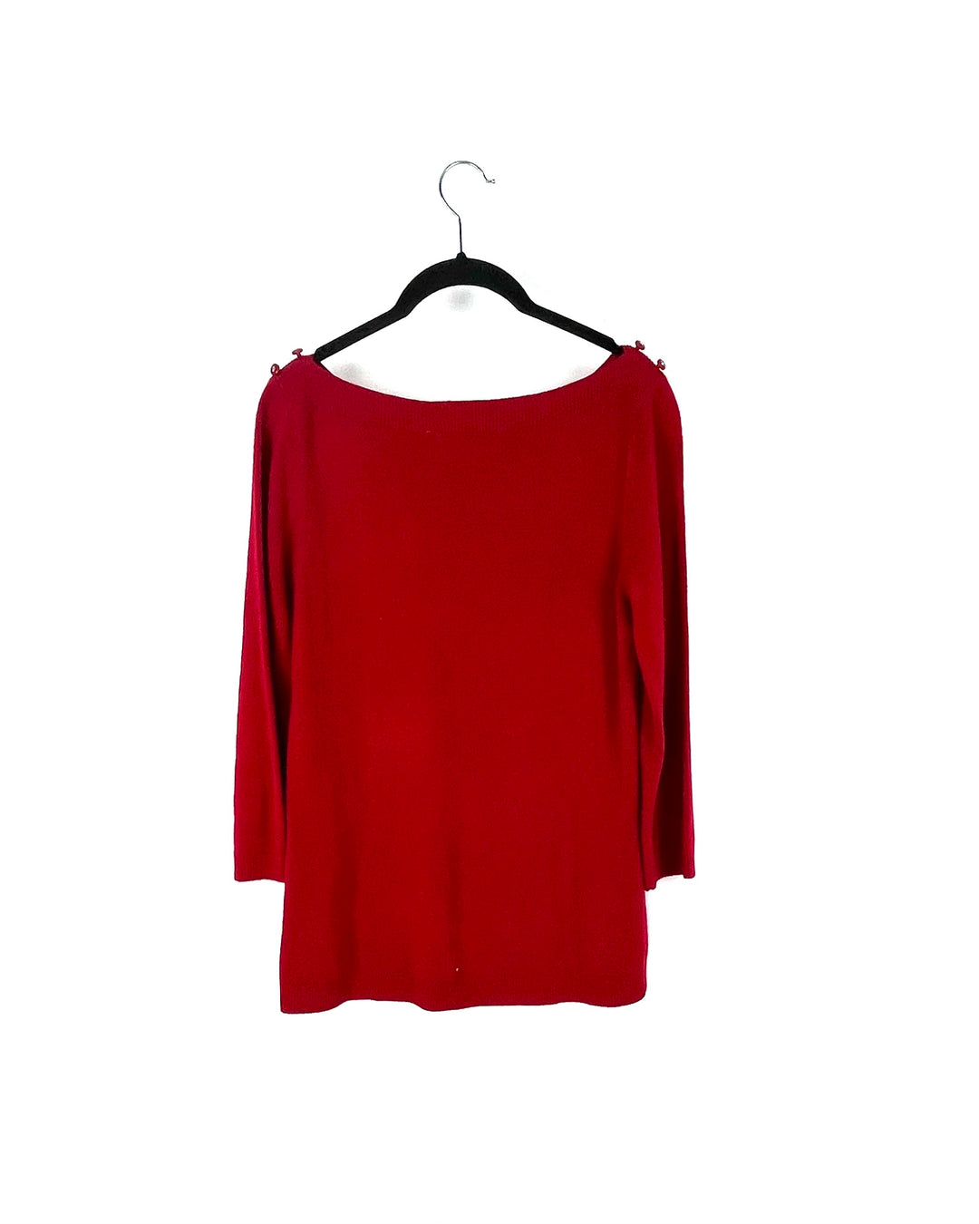 Red Quarter Sleeve Top - Small