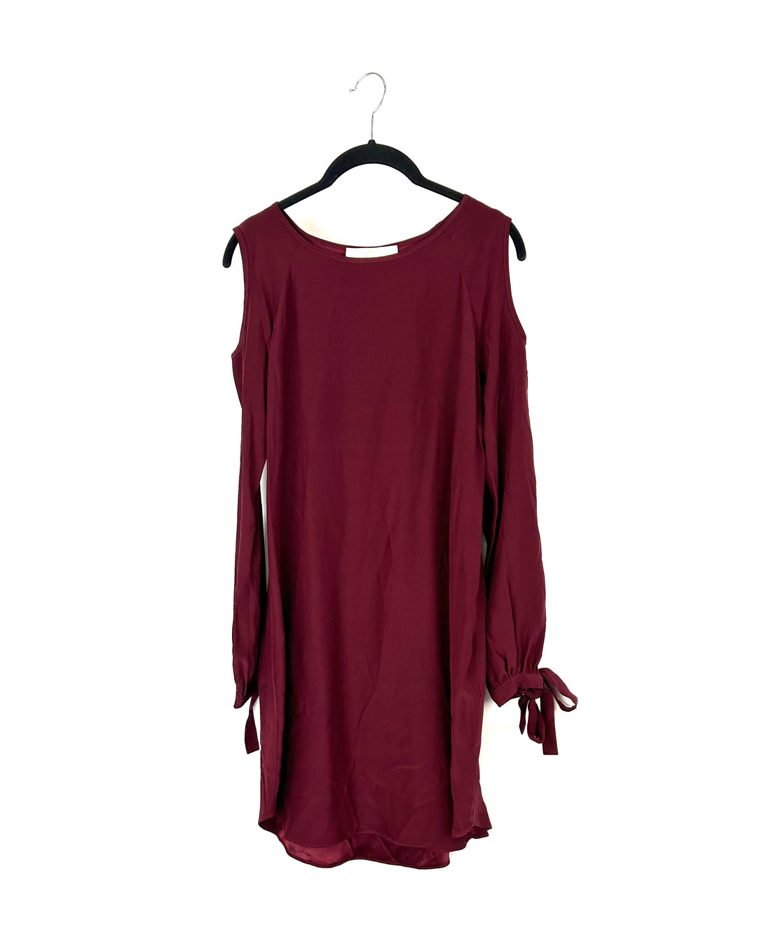 Long Sleeve Burgundy Dress - Size 4-6