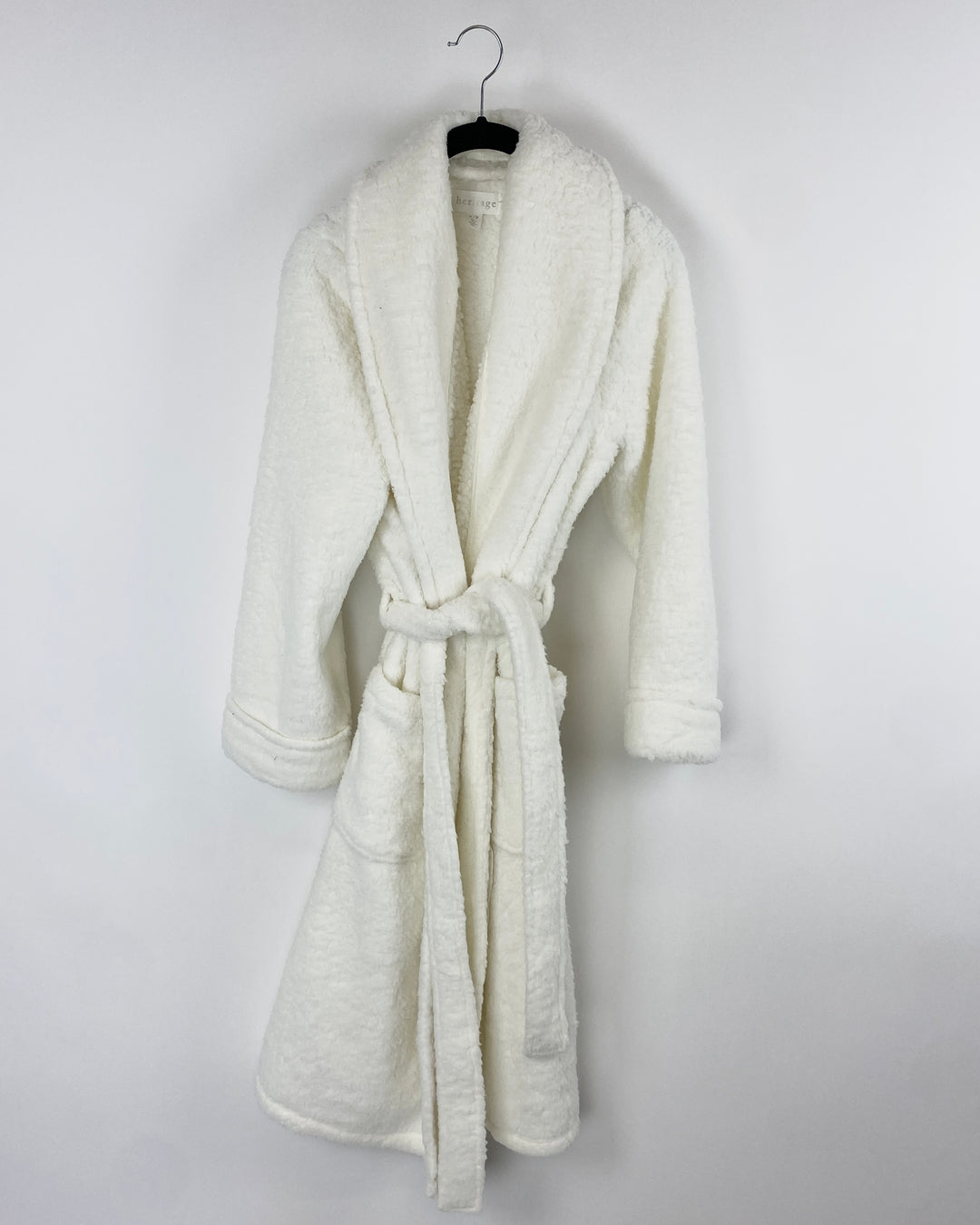 White Sherpa Robe - Small