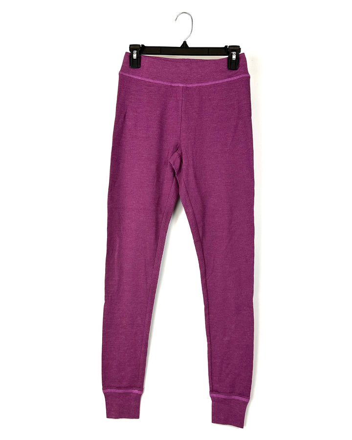 Purple Texture Leggings - Small
