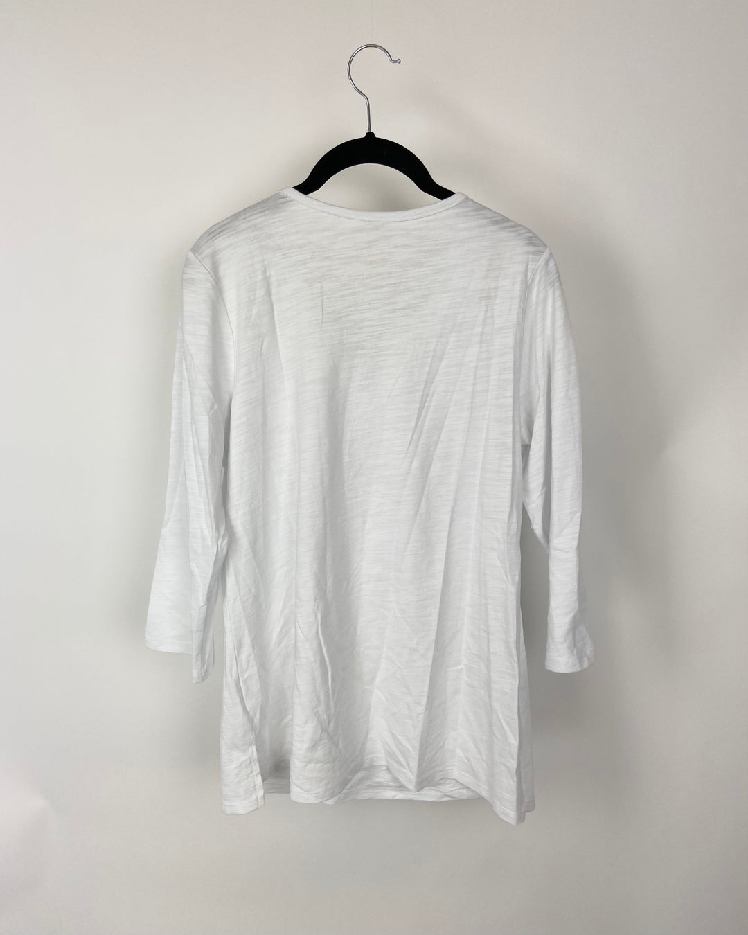 White Embroidered Long Sleeve Top - Small/Medium