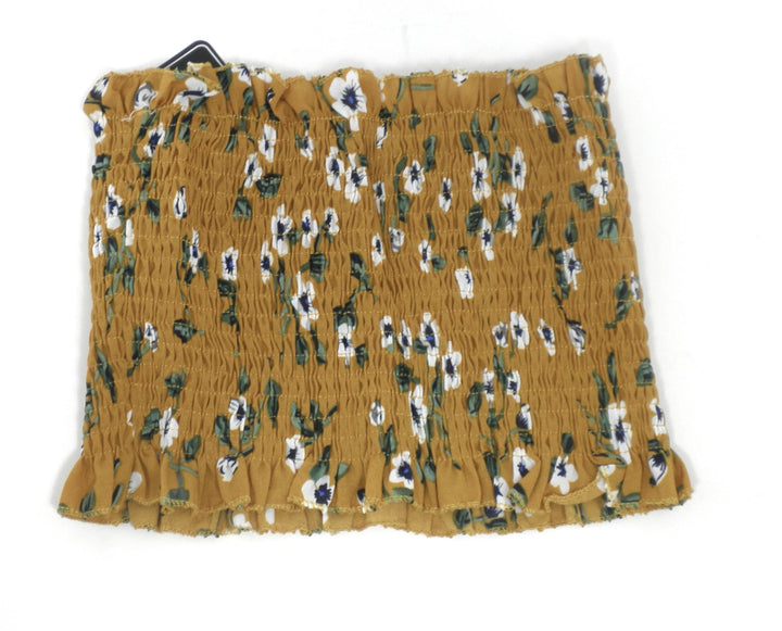 Zaful Mustard Yellow Floral Tube Top - Size Small - Donated From Designer - The Fashion Foundation