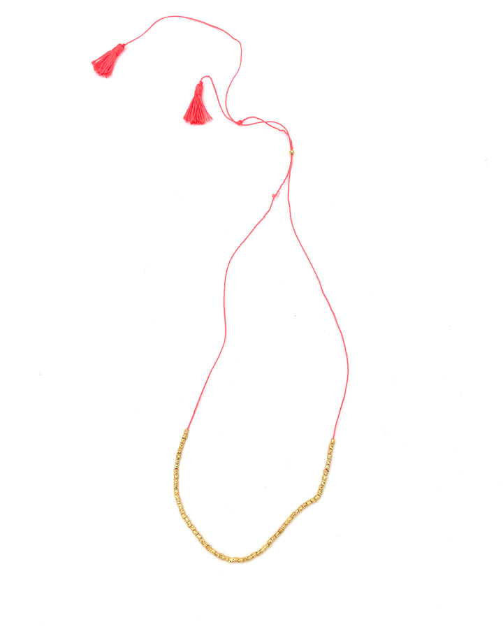 Gold Bead String Necklace