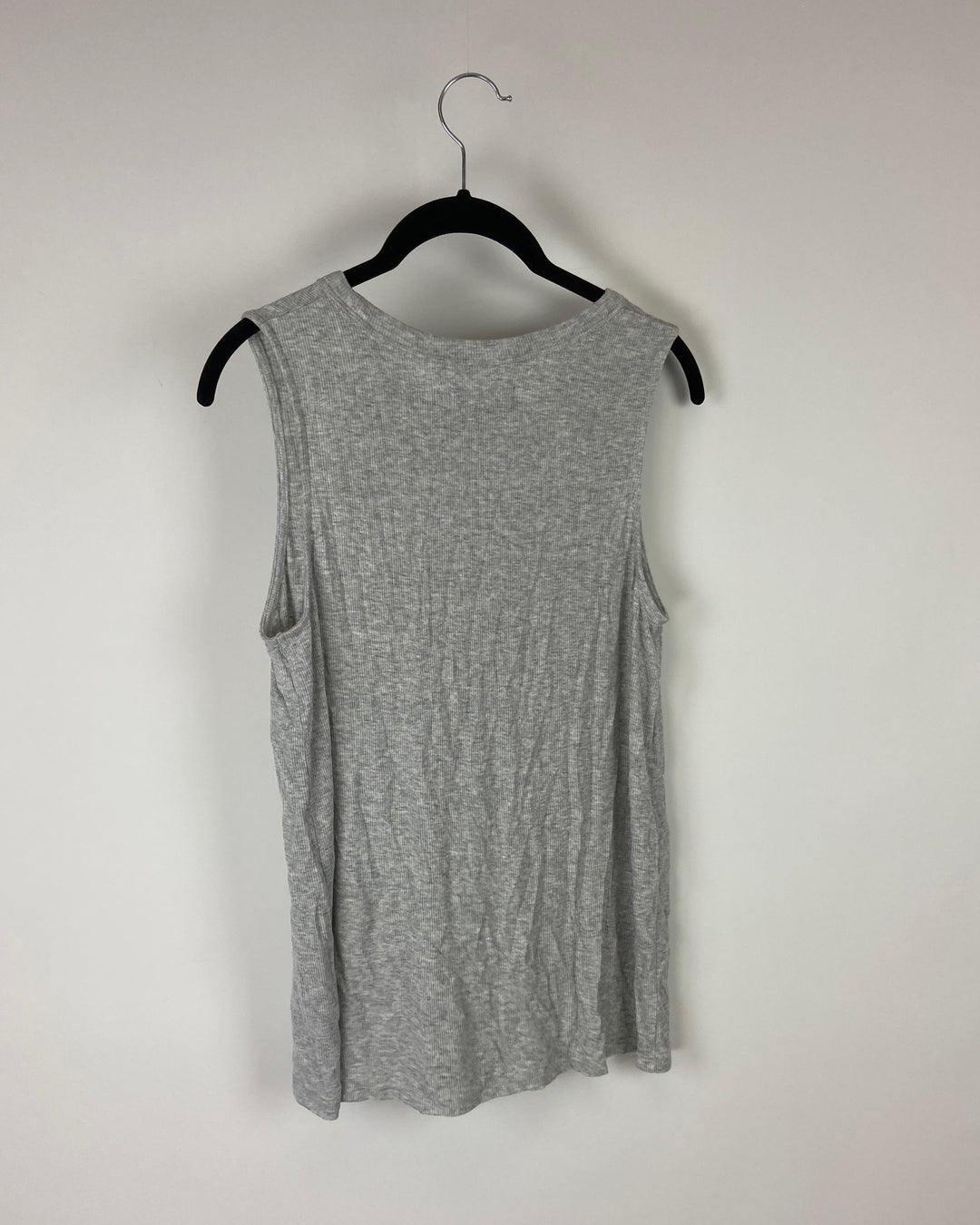 Grey Sleeveless Black Logo Lounge Top - Small