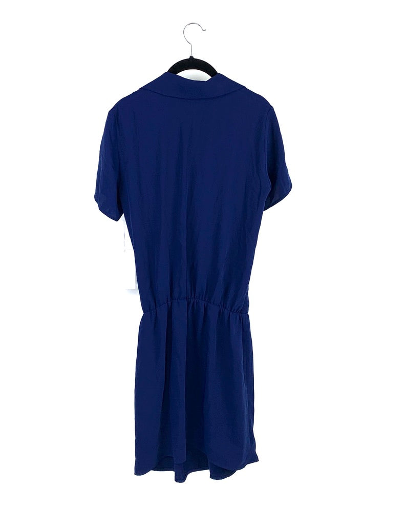 Navy Blue Collar Dress - Small