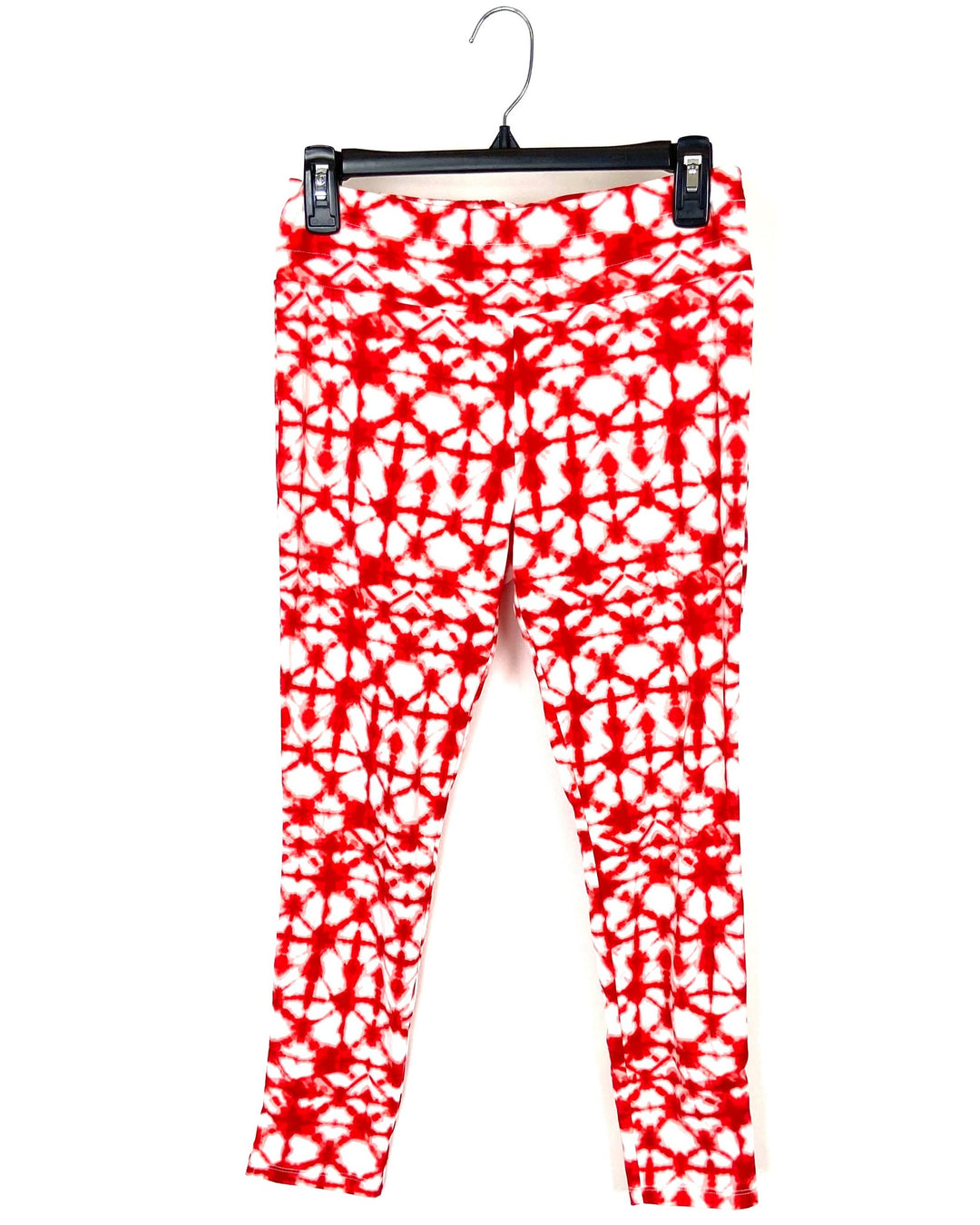 Red Tie Dye Crop Leggings - Small