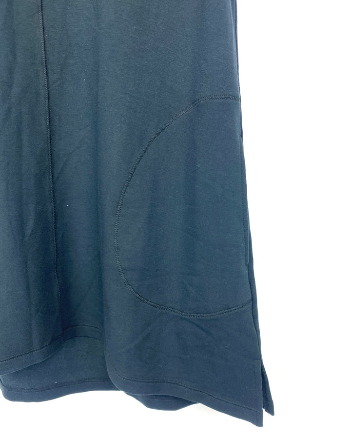 Black Crop Sleeve Top - Small/Medium