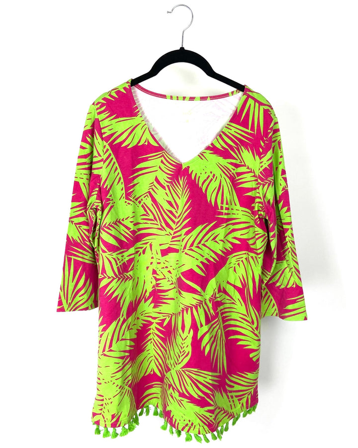 Tropical Top With Tassel Trim - Small/ Medium