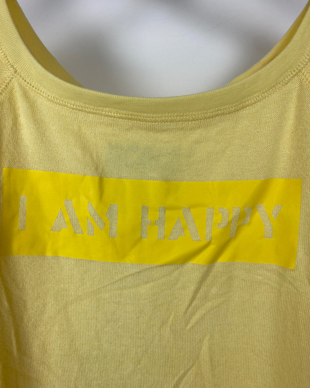 Yellow "I Am Happy" Top - Small