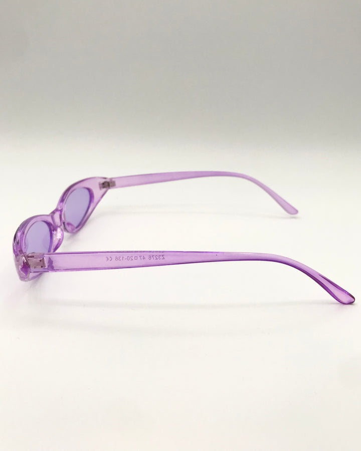 Purple Slim Lens Sunglasses
