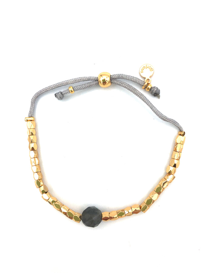 Grey And Gold Rope Bracelet