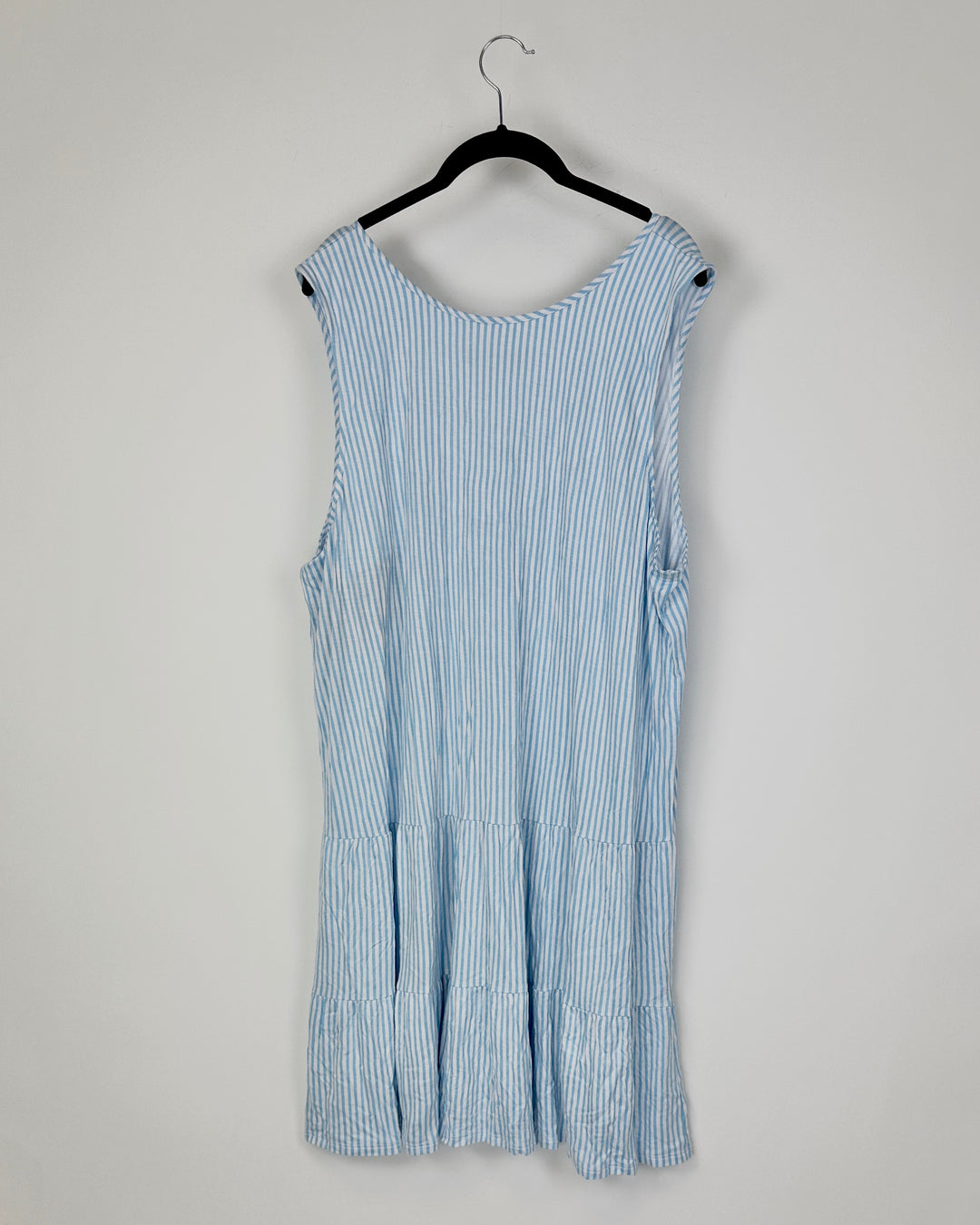 Blue Vertical Striped Dress - 2x