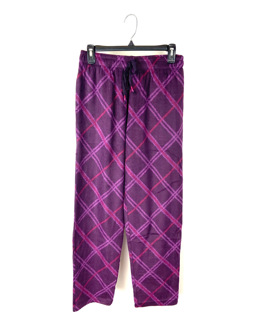 Purple Plaid Pajama Pants - Small