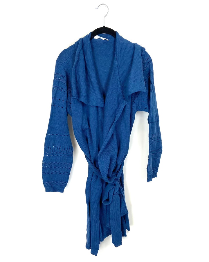 Blue Knit Cardigan - Small