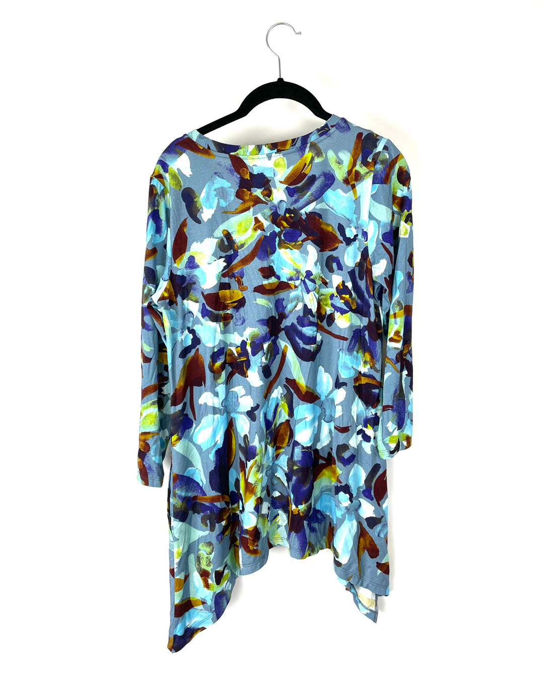 Tropical Asymmetrical 3/4 sleeved Top - Small