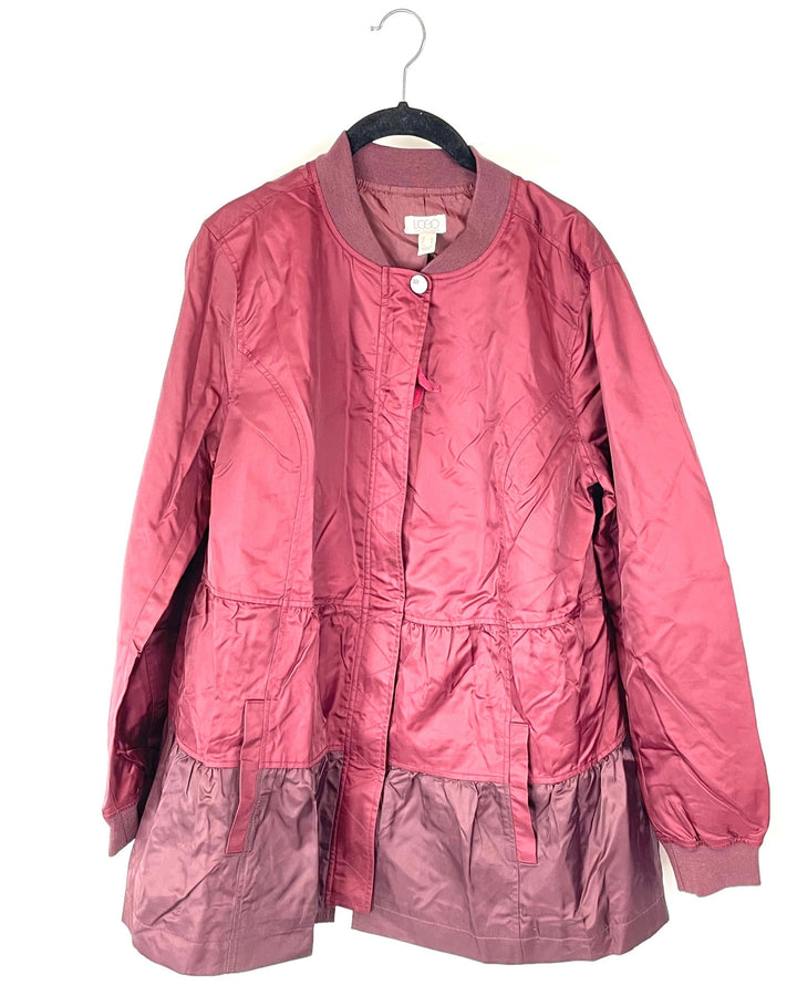 Red Windbreaker Jacket - Size 6-8