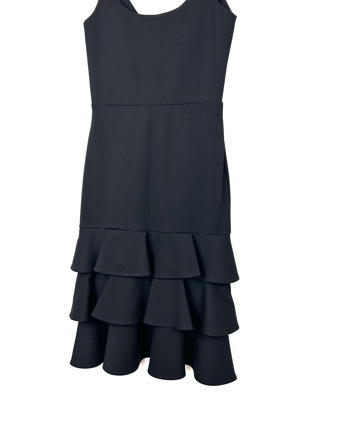 Black Ruffle Hem Dress - Size 4/6