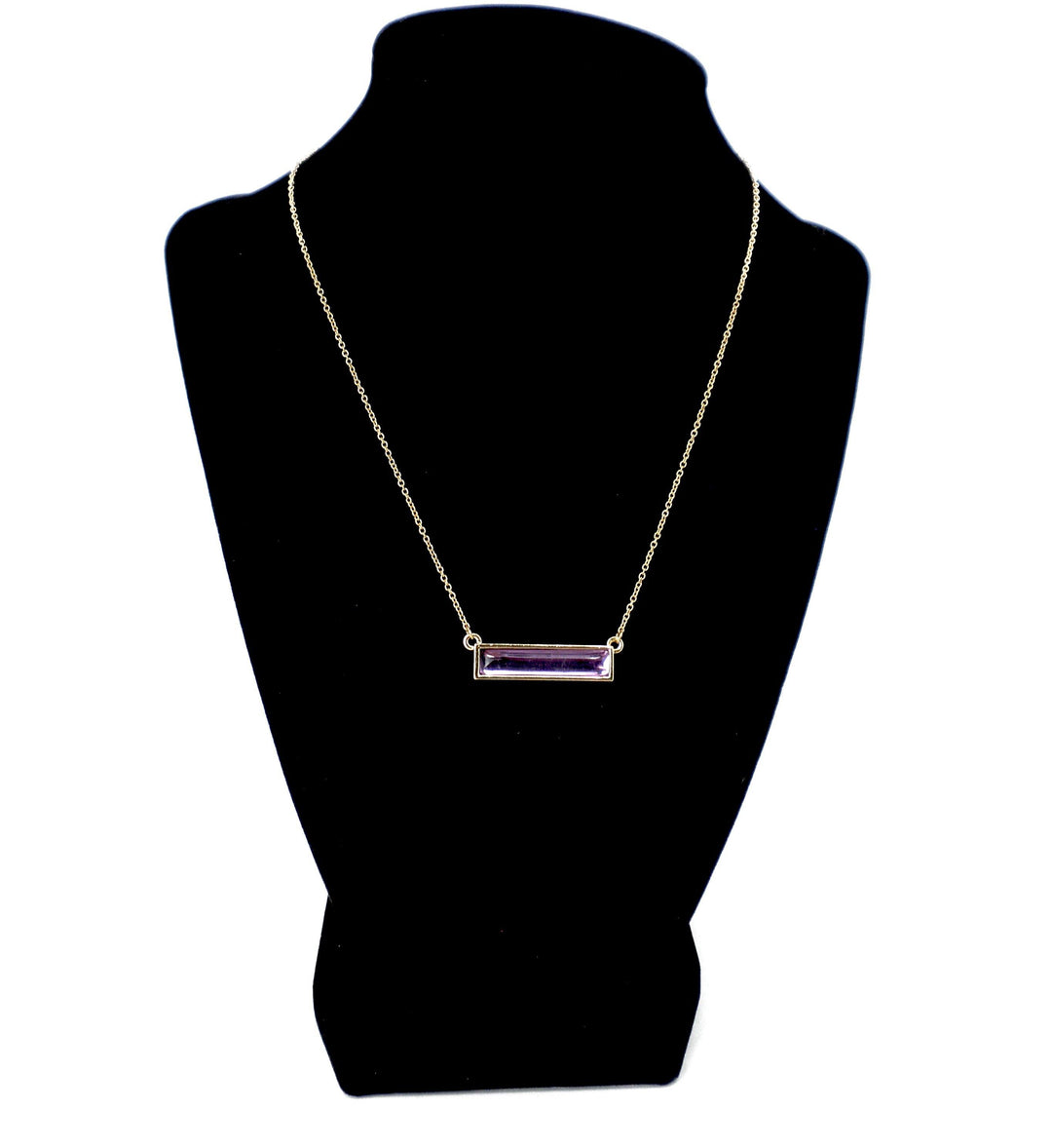 Purple Bar Necklace - The Fashion Foundation - {{ discount designer}}