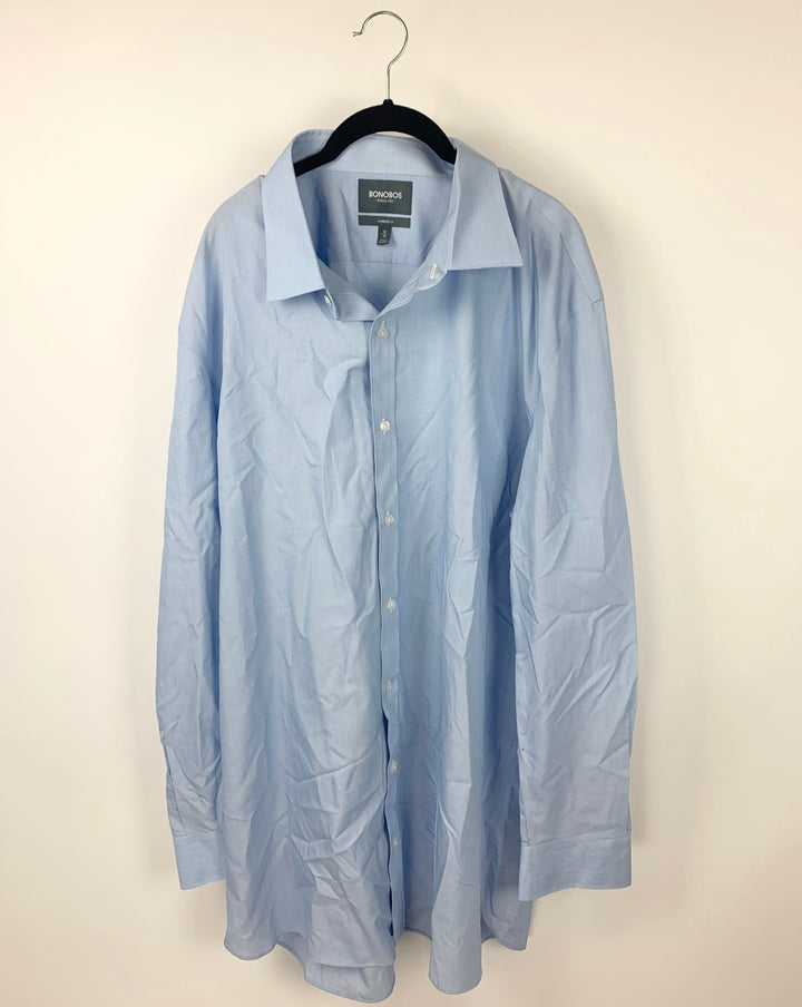 MENS Blue Long Sleeve Shirt - Size 20/38