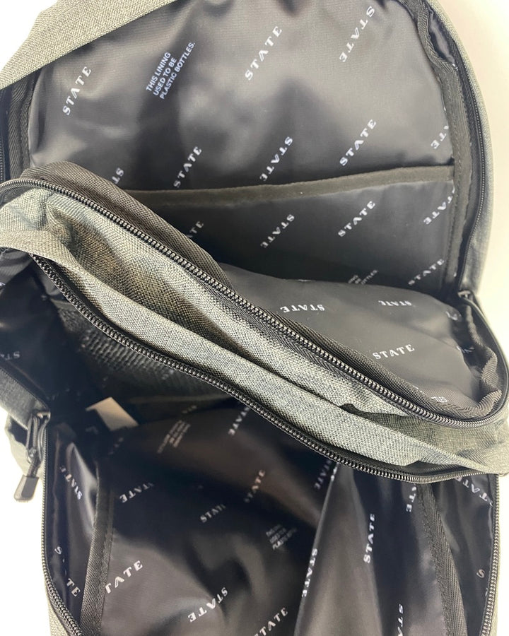 Unisex Grey and Black Backpack