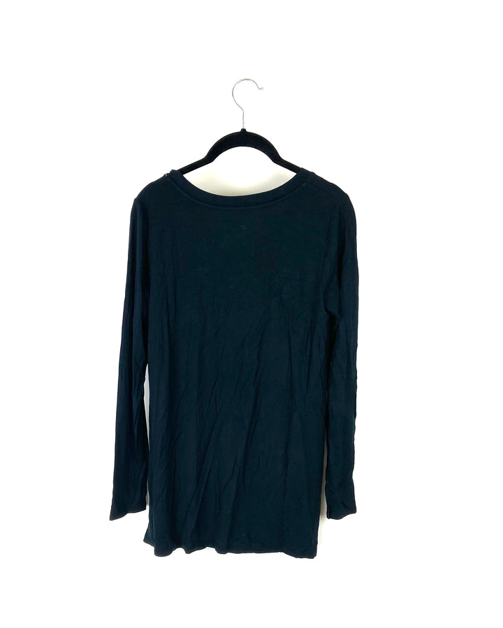 Black Long Sleeve Top - Small