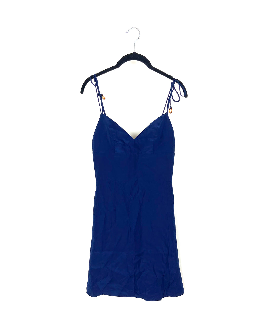 Navy Blue Dress With Ring Straps - Size 2-4