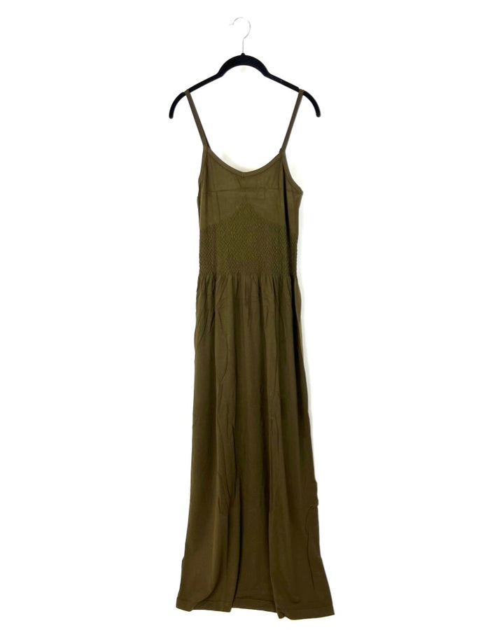 Army Green Cami Maxi Dress - Large