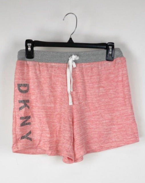 Pink and Grey Knit Shorts - Small