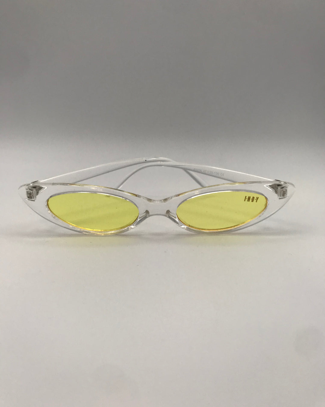 Translucent and Yellow Slim Lens Sunglasses
