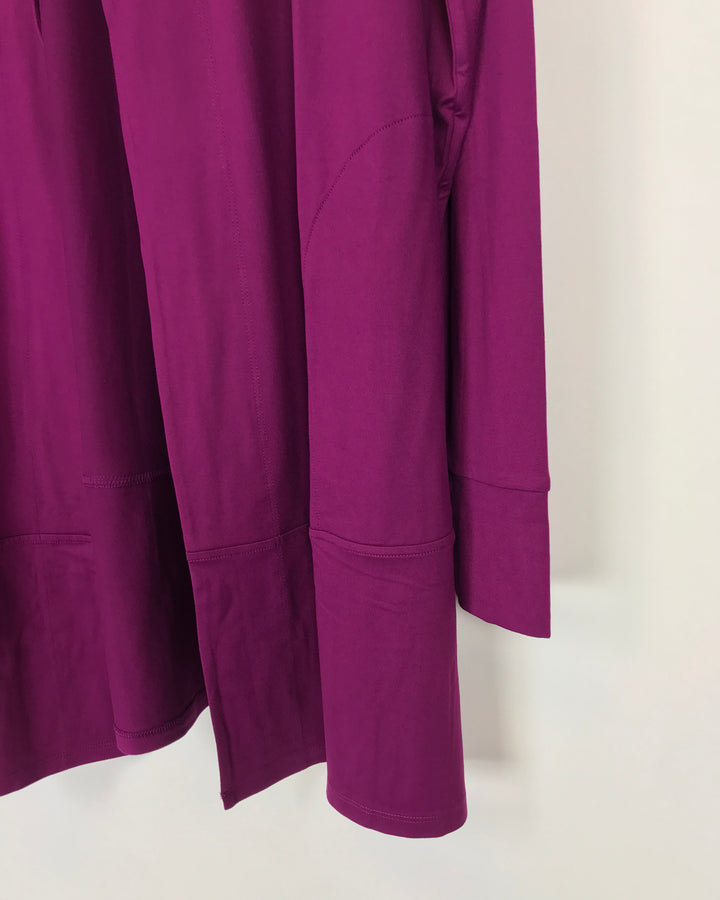 Fuchsia Open Front Cardigan - Small