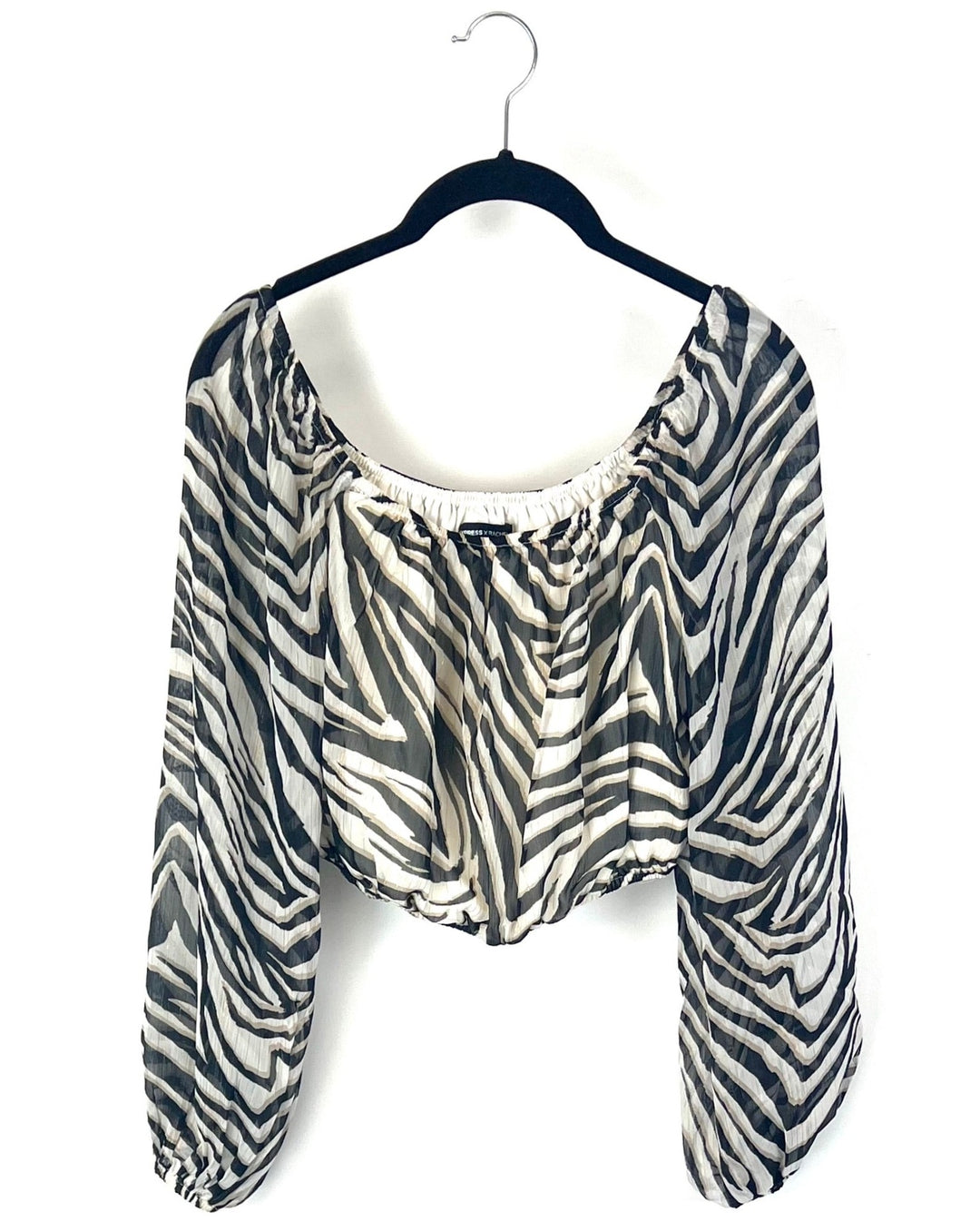 Zebra Print Off The Shoulder Top Size 00-16