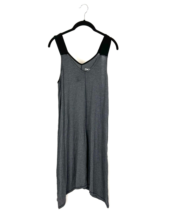 Dark Grey Sleeveless Long Dress - Small