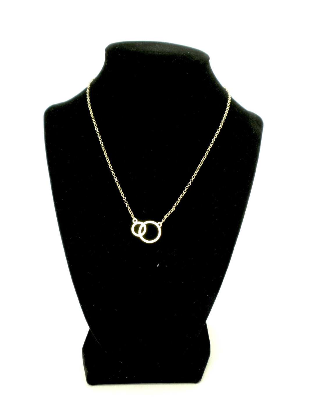 Gold Necklace with Two Small Circles - The Fashion Foundation - {{ discount designer}}