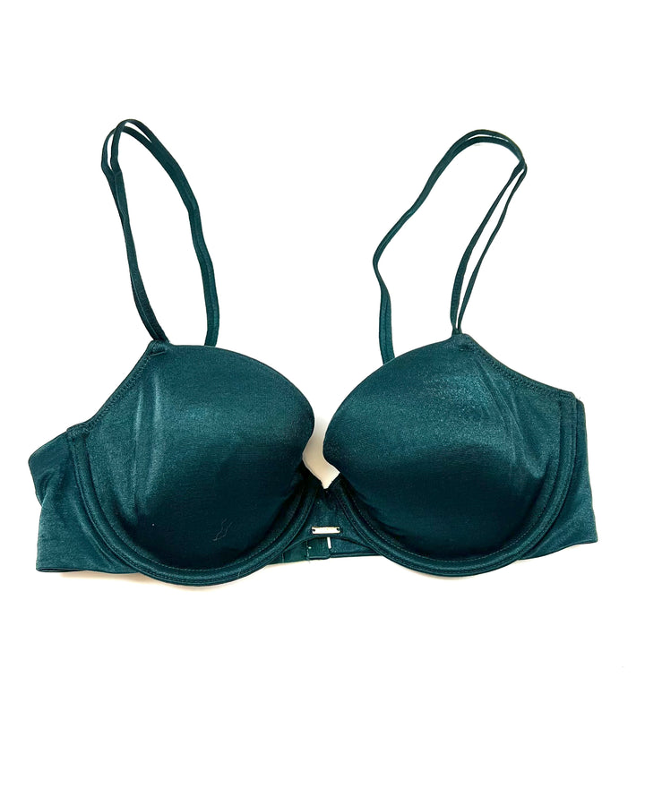 Green Shimmer Lined Bra - 34B