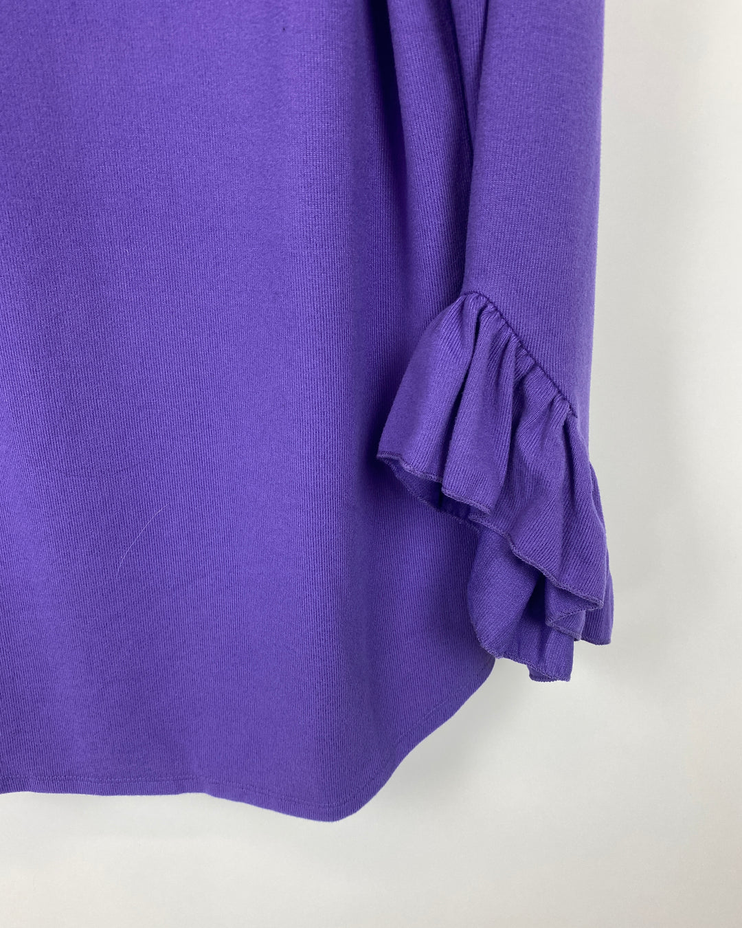 Purple Ruffled Sleeve Top - Small/Medium