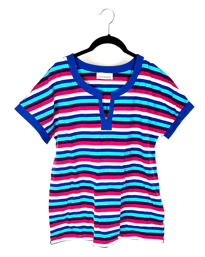 Multi Color Striped Shirt - Size 6-8