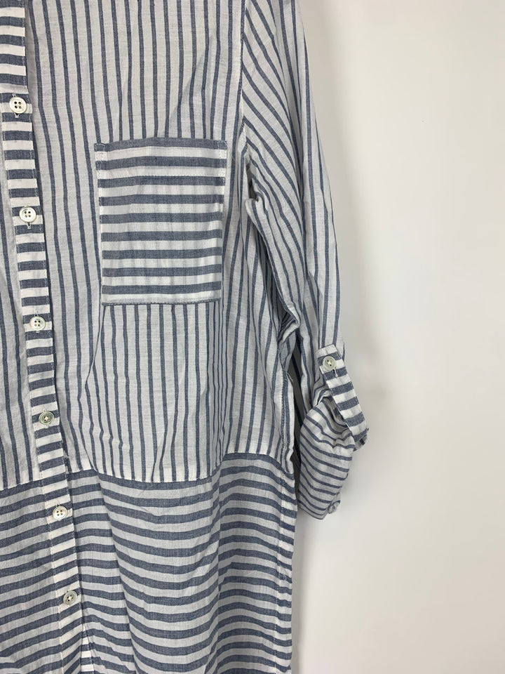 Striped Button Up Blouse - Extra Small