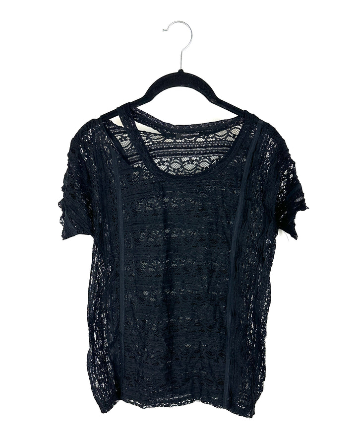 Black Lace Top - Small