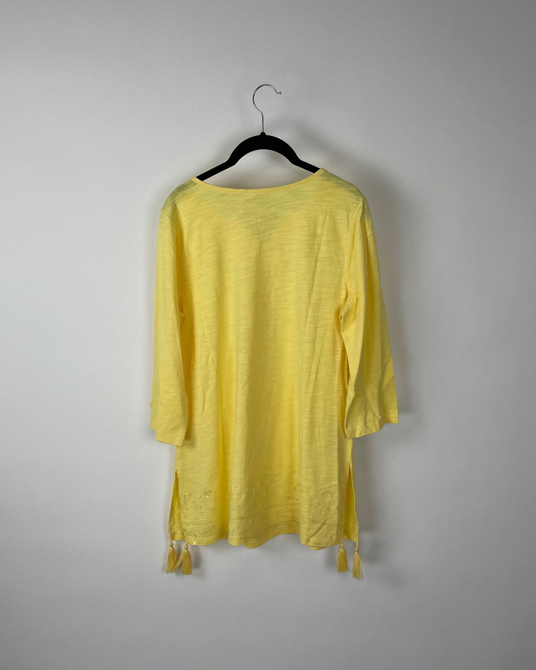 Yellow Sequin Top With Tassel Bottom - Small/Medium