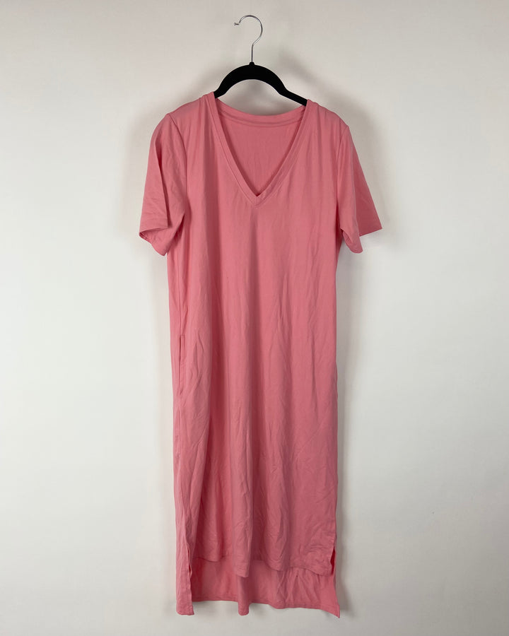 Salmon Pink Maxi Dress - Size 6/8