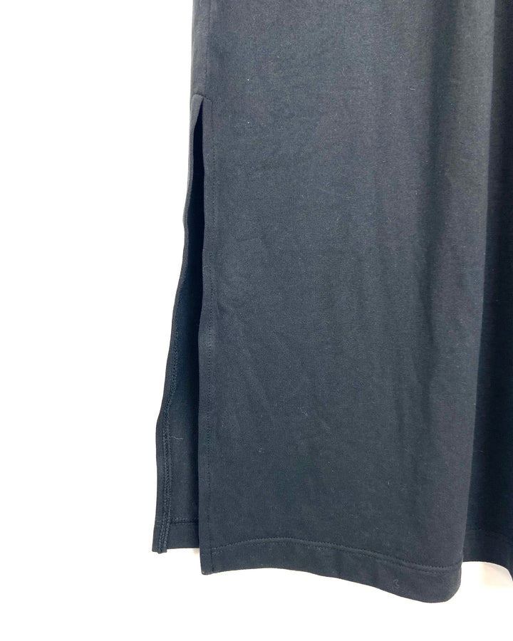 Black Midi Dress With Tie - Size 6/8